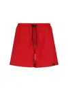 Aspesi Swim Shorts Nylon Silk Back Pocket In Red