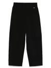 Aspesi Logo-tag Trousers In Black