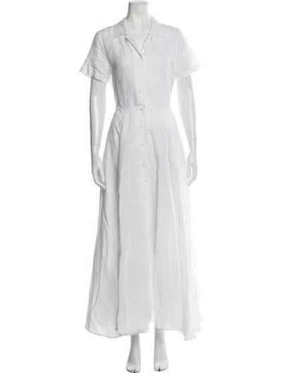 Pre-owned Aspesi Long Dress In White