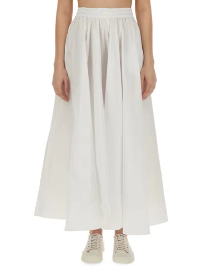 Aspesi Long Full Skirt In White