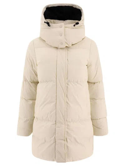 ASPESI ASPESI LONG HOODED COAT WITH DOWN AND FEATHER PADDING