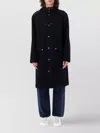 Aspesi Wool Blend Melton Loose Parka In Black