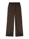 Aspesi Long Regular Trousers With Elastic Alive In Brown