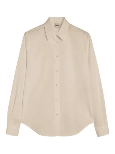 Aspesi Long-sleeve Button-down Shirt In Neutral
