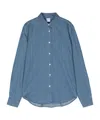 Aspesi Denim Slim Solid Shirt In Blue