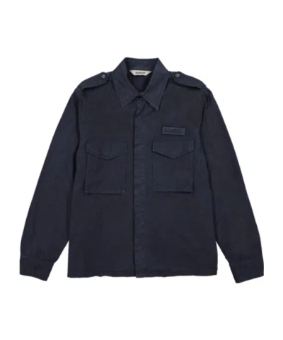 Aspesi Long Sleeve Jacket In Blue