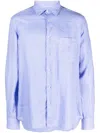 Aspesi Long-sleeve Linen Shirt In Purple