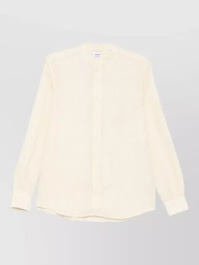 Aspesi Long Sleeve Mandarin Collar Nylon Silk Shirt