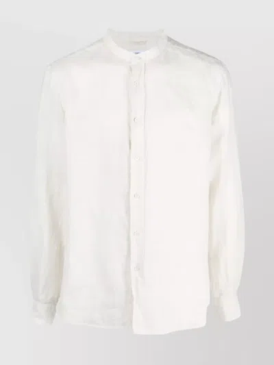 Aspesi Long Sleeve Mandarin Collar Shirt Design In White