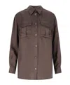 Aspesi Long Sleeve Shirt In Brown