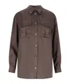 Aspesi Long Sleeve Shirt In Caffe