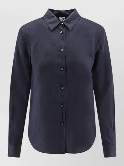 Aspesi Long Sleeve Shirt Casual Collared Neck In Blue
