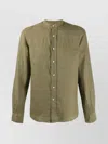 Aspesi Long Sleeve Shirt Curved Hem In Green