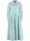 Aspesi Women's Linen Shirtdress In Blue