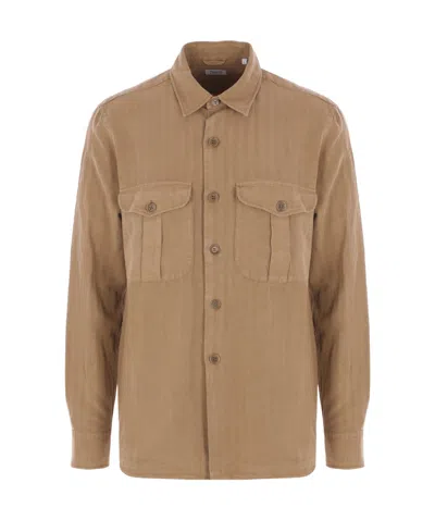 Aspesi Long Sleeve Shirt In Brown