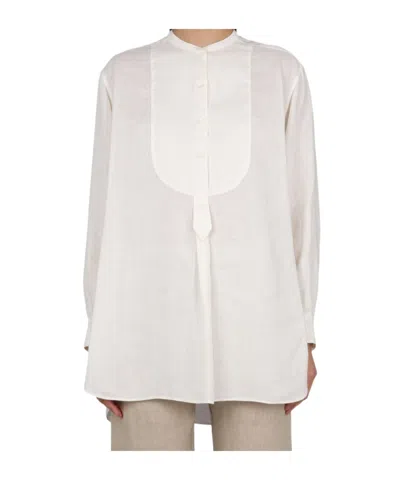 ASPESI ASPESI COLLARLESS BUTTONED SHIRT