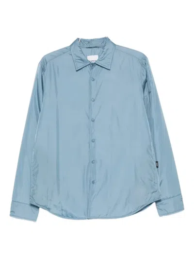 Aspesi Long Sleeve Shirt Jacket In Blue