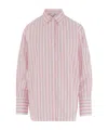 Aspesi Cotton Shirt With Striped Pattern In Pink