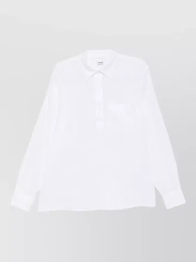 Aspesi Long Sleeve Shirt Straight Cut Nylon Silk
