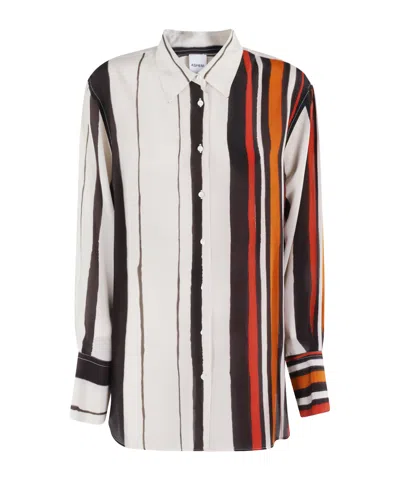 Aspesi Long Sleeve Shirt In Orange
