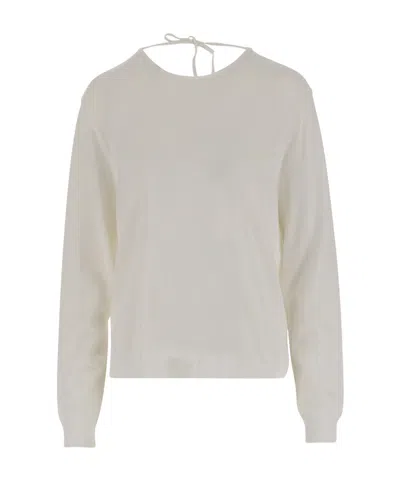 Aspesi Long Sleeve Sweater In White