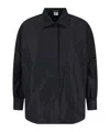 Aspesi Timeless Black Shirt With Pointed Collar And Curved Hemline In Black