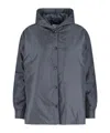 Aspesi Long-sleeved Button-up Hooded Jacket In Gray