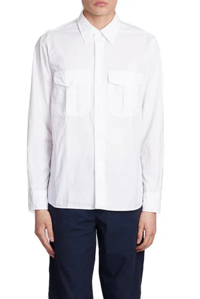 Aspesi Long Sleeved Buttoned Shirt In White