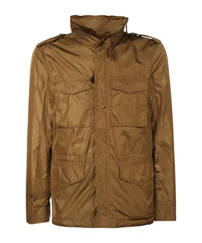 Aspesi Long-sleeved Casual Jacket In Brown