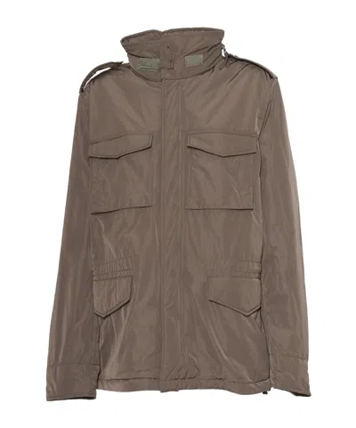 Aspesi Long-sleeved Casual Jacket In Brown