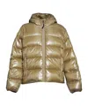 Aspesi Budd Puffer Jacket In Shiny Beige Fabric In Multicolor