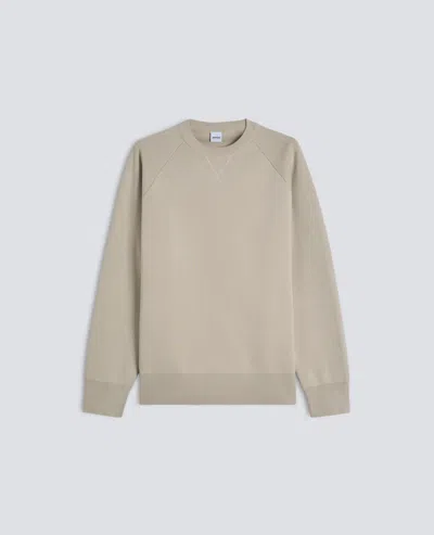 Aspesi Long-sleeved Crewneck Sweater In Cotton In Gray