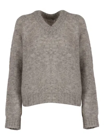 ASPESI LONG-SLEEVED MOHAIR BLEND KNIT TOP