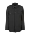 Aspesi Patched Chest Pocket Two-buttons Shirt In Black