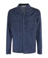 Aspesi Medium Denim Shirt With Classic Collar In Blue