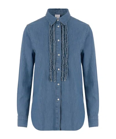 Aspesi Long-sleeved Shirt In Blue