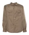 Aspesi 13 Plus Shirt Long Sleeves In Brown
