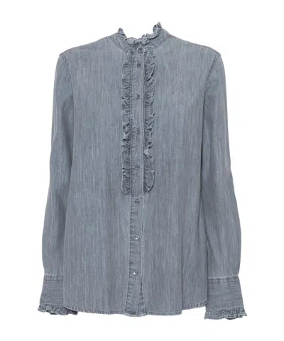 Aspesi Long-sleeved Shirt In Gray