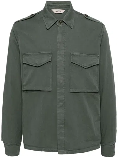 Aspesi Long-sleeved Shirt In Green