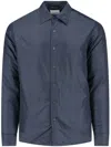 Aspesi Long-sleeved Button-up Shirt In Blue