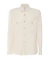 Aspesi Relaxed Fit Button-up Shirt With Two Chest Pockets In Neutral