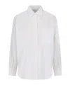 Aspesi Long Sleeves Collared Neck Chest Pocket Top In White