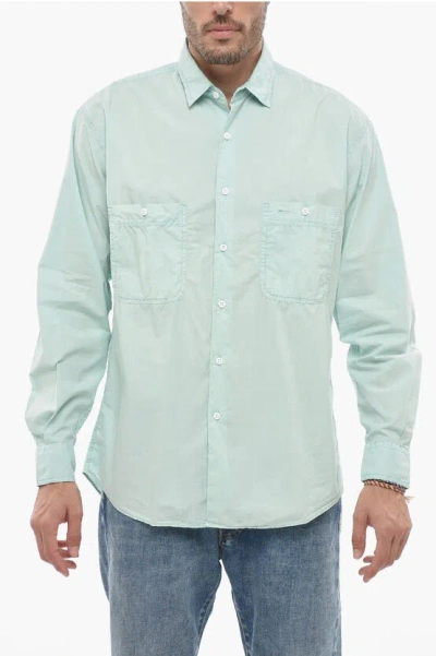 Aspesi Long Sleeved Shirt With Brest Pockets In Green