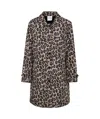 Aspesi Leopard-print Single-breasted Coat In Black