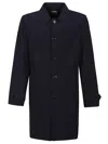 Aspesi Long Tailored Coat In Smooth Polyester Finish In Black