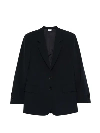 Aspesi Long-sleeve Buttoned Blazer In Blue