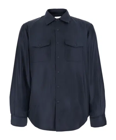 Aspesi Long-sleeve Casual Jacket In Blue