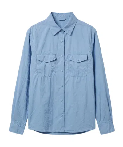 Aspesi Long-sleeve Casual Shirt-style Jacket In Blue