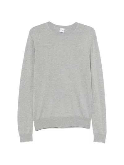 Aspesi Long-sleeve Crew Neck Sweater In Gray