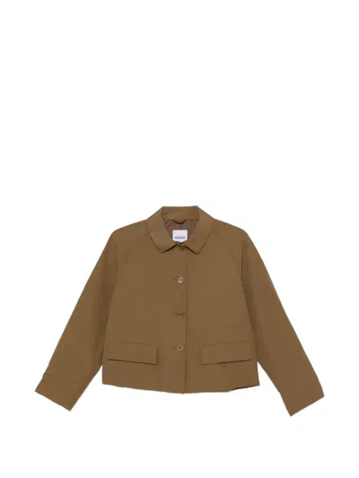 Aspesi Long-sleeve Pocket Jacket In Brown